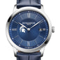 Michigan State Men's Baume et Mercier 40mm Classima Quartz Watch with Blue Dial & Dark Blue Leather Strap Shot #1