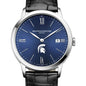 Michigan State Men's Baume et Mercier 40mm Classima Watch with Blue Dial & Black Leather Strap Shot #1