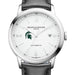 Michigan State Men's Baume et Mercier 42mm Classima Automatic Watch with White Dial & Black Leather Strap