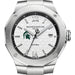 Michigan State Men's Baume et Mercier 42mm Riviera Watch with White Dial & Bracelet