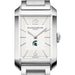 Michigan State Men's Baume et Mercier 43X27mm Hampton Watch with Silver Dial & Bracelet