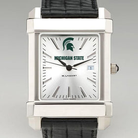 Michigan State Men&#39;s Collegiate Watch with Leather Strap Shot #1