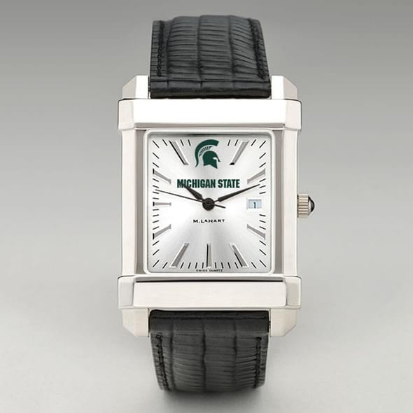 Michigan State Men&#39;s Collegiate Watch with Leather Strap Shot #2