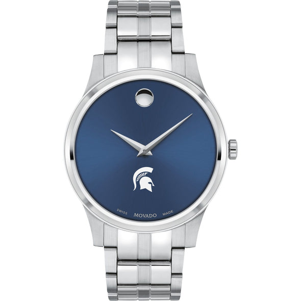 Michigan State Men's Movado Collection Stainless Steel Watch with Blue Dial Shot #2