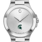 Michigan State Men's Movado Collection Stainless Steel Watch with Silver Dial Shot #1