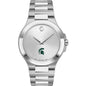 Michigan State Men's Movado Collection Stainless Steel Watch with Silver Dial Shot #2
