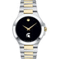 Michigan State Men's Movado Collection Two-Tone Watch with Black Dial Shot #2