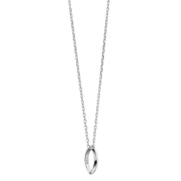 Michigan State Monica Rich Kosann Poesy Ring Necklace in Silver Shot #2