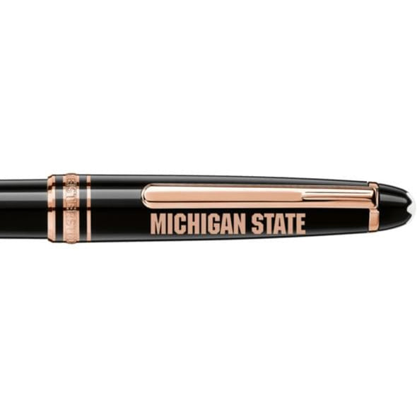 Michigan State Montblanc Meisterstück Classique Ballpoint Pen in Red Gold Shot #2