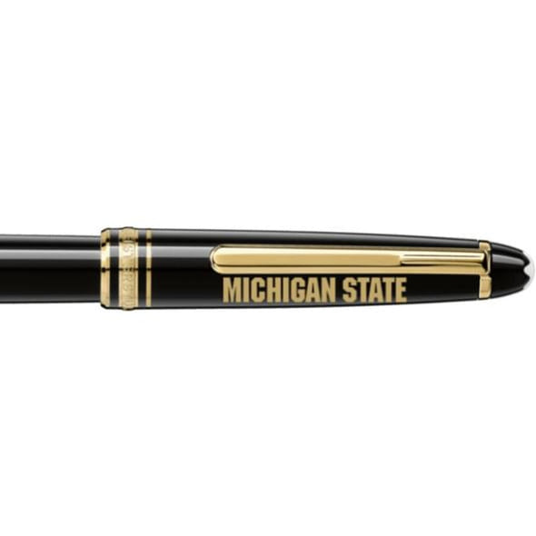 Michigan State Montblanc Meisterstück Classique Rollerball Pen in Gold Shot #2