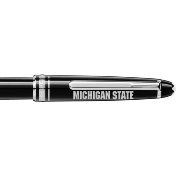 Michigan State Montblanc Meisterstück Classique Rollerball Pen in Platinum Shot #2