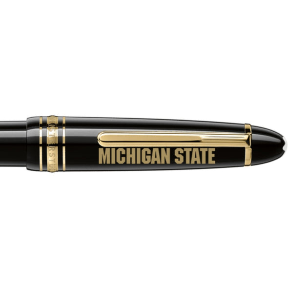 Michigan State Montblanc Meisterstück Midsize Ballpoint Pen in Gold Shot #2