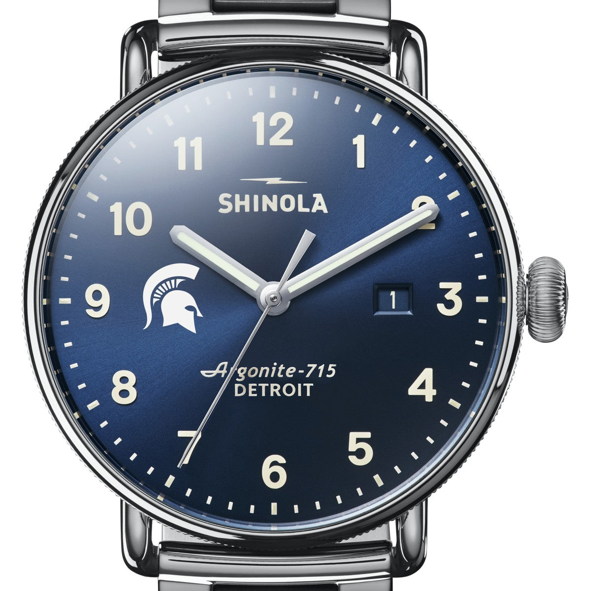 Michigan State Shinola Watch, The Canfield 43 mm Blue Dial | M
