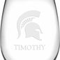 Michigan State Stemless Wine Glasses Made in the USA - Set of 2 Shot #3