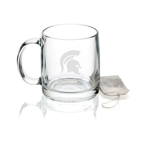 Michigan State University 13 oz Glass Coffee Mug Shot #1