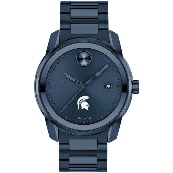 Michigan State University Men's Movado BOLD Blue Ion with Date Window Shot #2