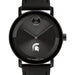 Michigan State University Men's Movado BOLD with Black Leather Strap