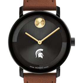 Michigan State University Men&#39;s Movado BOLD with Cognac Leather Strap Shot #1