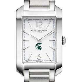 Michigan State Women's Baume et Mercier 35X22mm Hampton Watch with Silver Dial & Bracelet Shot #1