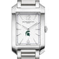 Michigan State Women's Baume et Mercier 35X22mm Hampton Watch with Silver Dial & Bracelet Shot #1