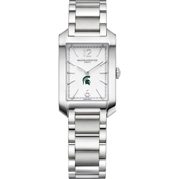 Michigan State Women's Baume et Mercier 35X22mm Hampton Watch with Silver Dial & Bracelet Shot #2