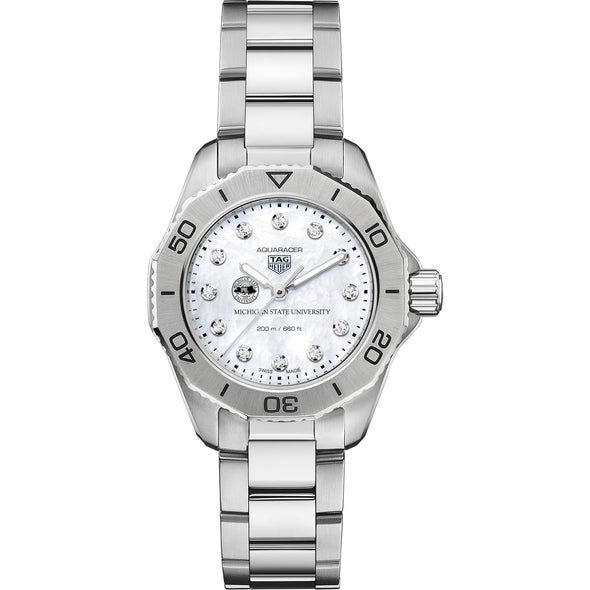Michigan State Women&#39;s TAG Heuer Steel Aquaracer with Diamond Dial Shot #2