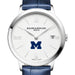 Michigan Women's Baume et Mercier 36.5mm Classima Watch with White Dial & Blue Leather Strap
