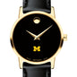 Michigan Women's Movado Gold Museum Classic Leather Shot #1