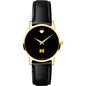 Michigan Women's Movado Gold Museum Classic Leather Shot #2