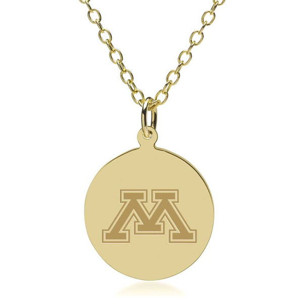 Minnesota 14K Gold Pendant &amp; Chain Shot #1