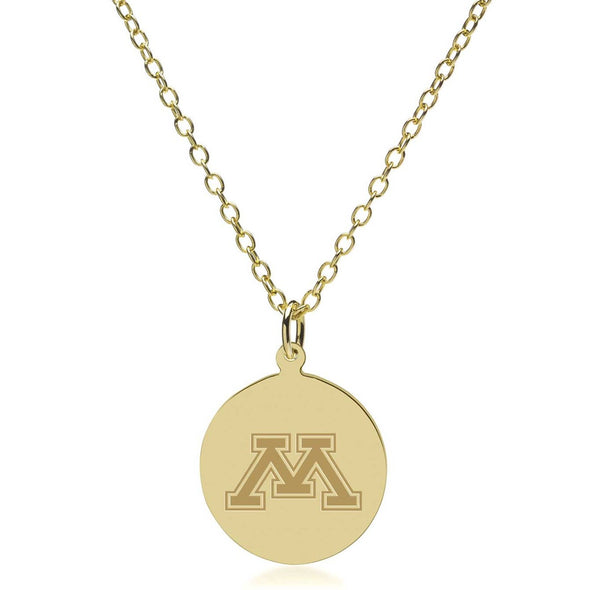 Minnesota 14K Gold Pendant & Chain Shot #2