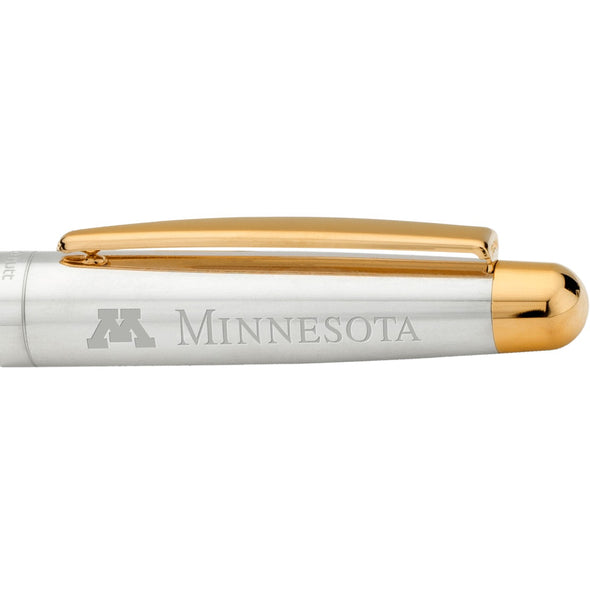 Minnesota Fountain Pen in Sterling Silver with Gold Trim Shot #2
