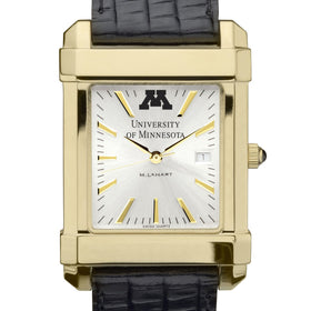 Minnesota Men's Gold Watch with 2-Tone Dial & Leather Strap at M.LaHart & Co. Shot #1