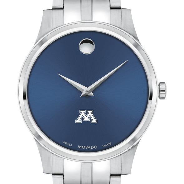Minnesota Men's Movado Collection Stainless Steel Watch with Blue Dial Shot #1