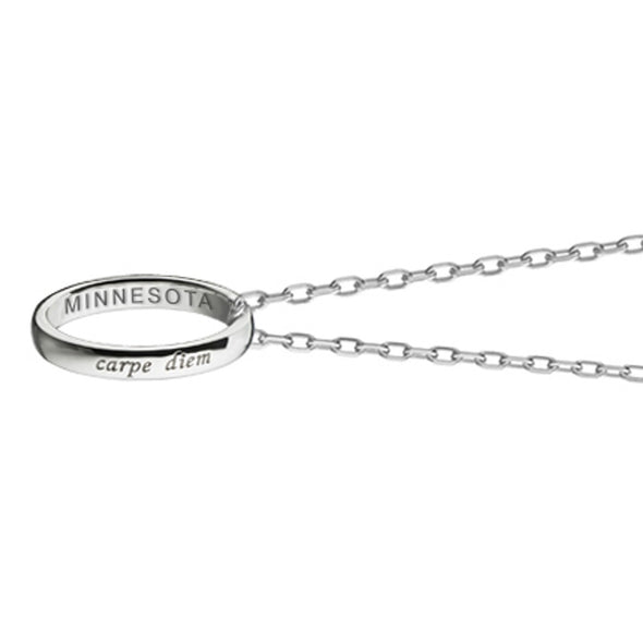 Minnesota Monica Rich Kosann "Carpe Diem" Poesy Ring Necklace in Silver Shot #3