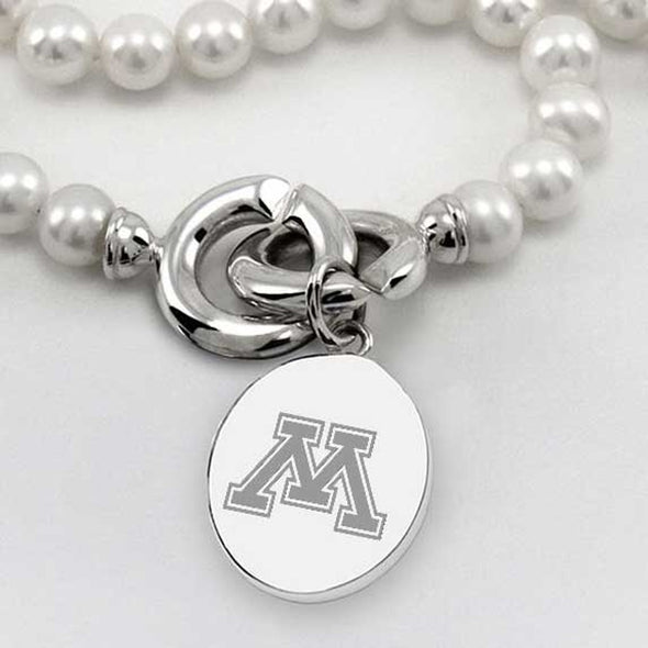Minnesota Pearl Necklace with Sterling Silver Charm Shot #2