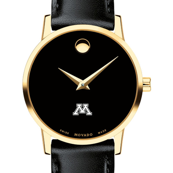 Minnesota Women's Movado Gold Museum Classic Leather Shot #1