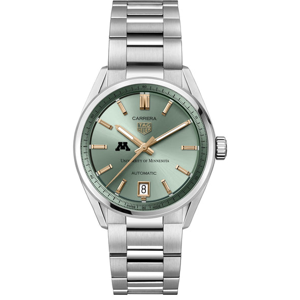 Minnesota Women's TAG Heuer Steel Carrera Automatic with Green Dial Shot #2