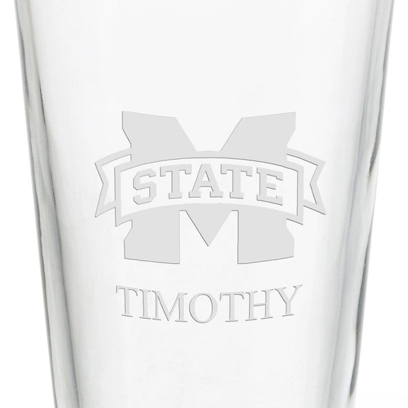 Mississippi State 16 oz Pint Glass- Set of 2 Shot #3