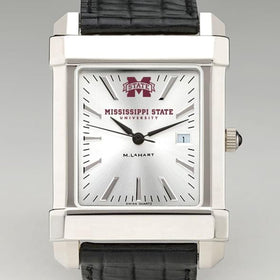 Mississippi State Men&#39;s Collegiate Watch with Leather Strap Shot #1