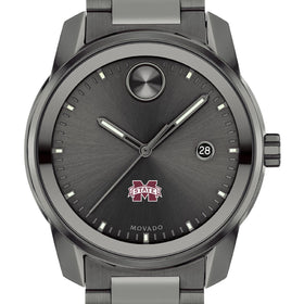 Mississippi State Men&#39;s Movado BOLD Gunmetal Grey with Date Window Shot #1