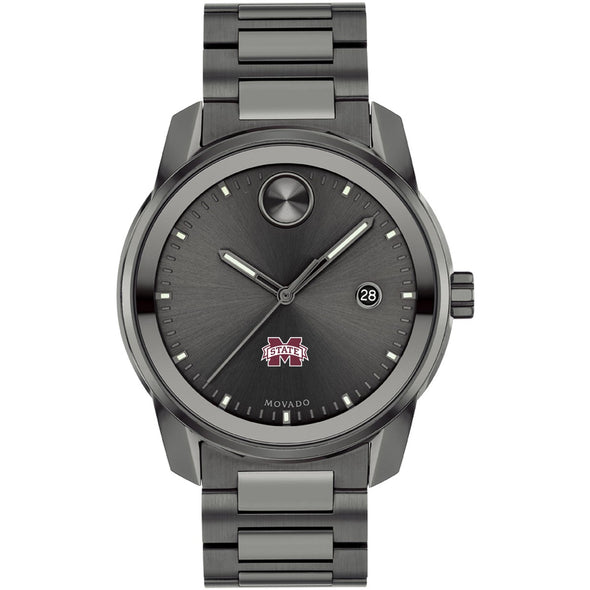 Mississippi State Men&#39;s Movado BOLD Gunmetal Grey with Date Window Shot #2