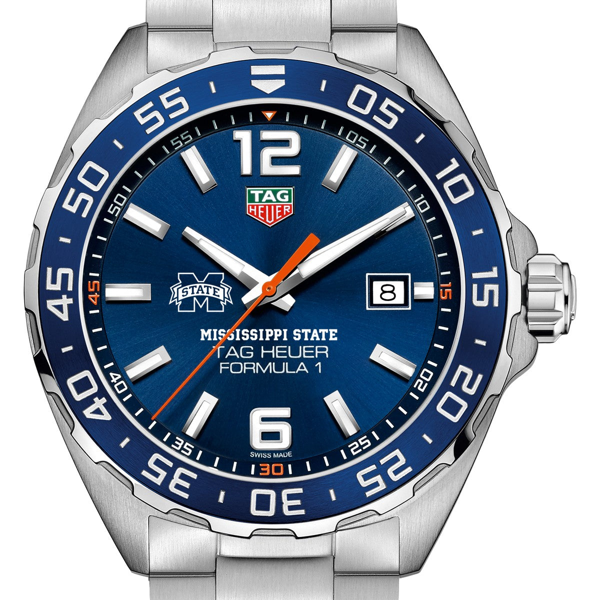 Mississippi State Men's TAG Heuer Formula 1 with Blue Dial & Bezel