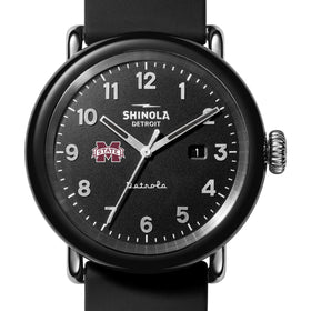Mississippi State Shinola Watch, The Detrola 43mm Black Dial at M.LaHart &amp; Co. Shot #1