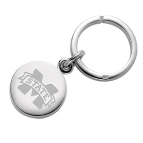 Mississippi State Sterling Silver Insignia Key Ring Shot #1