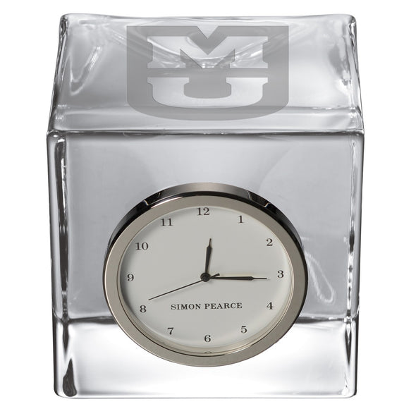 Missouri Glass Desk Clock by Simon Pearce Shot #2