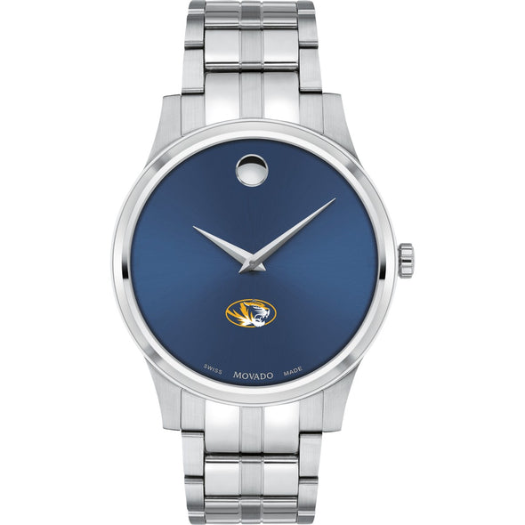 Missouri Men's Movado Collection Stainless Steel Watch with Blue Dial Shot #2