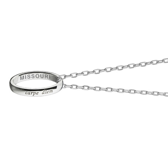 Missouri Monica Rich Kosann "Carpe Diem" Poesy Ring Necklace in Silver Shot #3
