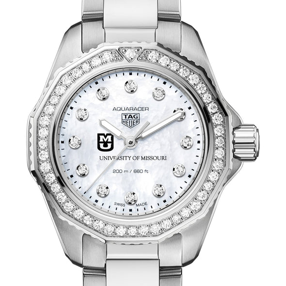 Missouri Women's TAG Heuer Steel Aquaracer with Diamond Dial & Bezel Shot #1