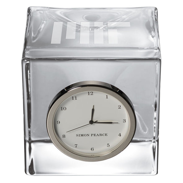 MIT Glass Desk Clock by Simon Pearce Shot #2